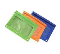 Lurrose 3Pcs Detachable Three-Ring Binder Pencil Pouch with Oxford Cloth Wear-Resistant File Storage Bags for School and Office Organization