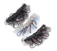 Lurrose 3pcs Flower Claw Clip Floral Hair Clip Cloth Plastic Bubble Cloud-shaped Updo Hair Accessory for Women, Easy Application, Comfortable Fit, Daily Wear and Formal Occasions, Summer
