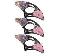 Lurrose 3pcs Flower Thumb Book Page Holder 3x1.4 Inch Resin Creative Floral Design Ergonomic Reading Aid for Teachers and Writers