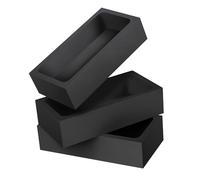 Lurrose 3pcs Graphite Crucible Mold for Metal Melting Furnace Durable High Temperature Resistant Graphite Ingot Molds for Petroleum Industry Oil Storage and Transport Easy to Install and