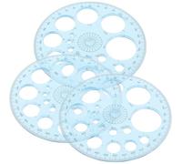 Lurrose 3pcs High Precision Plastic Protractor Set with 360 Degree Swing Arm, Math Protractor and Circle Measuring Ruler for School Geometry and Angle Measurement