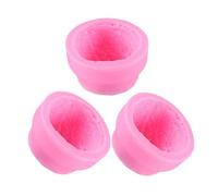 Lurrose 3pcs Ice Cream Ball Silicone Molds Pink Flexible Semi Sphere Cake Decorating Moulds for Chocolate Soap Candle Dessert DIY Crafts Multipurpose Baking Tools