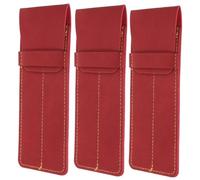 Lurrose 3pcs Leather Pen Cover Pouch for Nurse Doctor Office Use Pu Material for Pocket Protectors and Pen Storage Bags for Daily Carry
