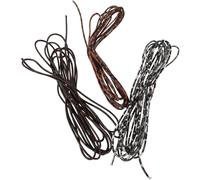 Lurrose 3Pcs Leopard Print PU Leather Cord 3Mm X 5M Set, Soft Faux Leather Round String for DIY Necklace Bracelet Crafting, Handmade Jewelry Making Supplies for Pendant and Beading