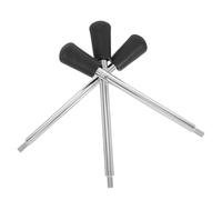 Lurrose 3pcs M8 Threaded Clamping Handwheel Handles Metal Crank Knob Set for Lathe Machine Accessories Ergonomic Grip Suitable for Industrial Tool Use