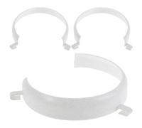Lurrose 3pcs Plastic Clip-on Plate Guard for Disabled and Limited Mobility Users, White Three-piece Spill Proof Design for Dinner Plates, Reduces Meal Frustrations in Rehab Centers
