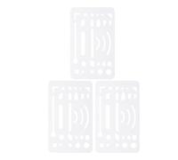 Lurrose 3pcs Plastic Eraser Shields for Drafting Drawing Template Mechanical Engineering Design Tools Drawing Eraser Template for Architectural and Technical Use