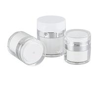 Lurrose 3Pcs Portable Lotion Bottle Set Double-Layer Cream Jar Containers Leakproof Cosmetic Cream Jars for Travel Business Trips Outdoor Skincare Storage