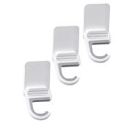 Lurrose 3pcs Punch-Free Self-Adhesive Mop Holder Hooks Wall Mounted Broom Hanger Set White for Kitchen Bathroom Cleaning Floor Organizer