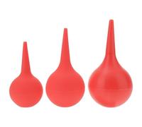 Lurrose 3Pcs Rubber Ear Syringe Bulb Set, Red Squeeze Bulb Cleaner for Ear Wax Removal, Multi-Purpose Air Dust Blower for Keyboards & Precision Electronics, 30ml/ 60ml//90ml