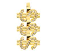 Lurrose 3pcs Sign Ring Index Finger Ring Fashion Metal Costume Party Prop Rapper Movie Prop Creative Hip Hop Stylish Chic Workmanship Mark Shaped Sign Party Supply