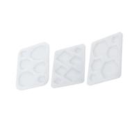 Lurrose 3pcs Silicone Resin Moulds for Jewelry Making Geometric Teardrop Hexagon Earring Necklace Pendant Molds High-Precision DIY Epoxy Craft Molds for Glitter and Dried Flowers