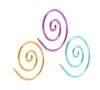 Lurrose 3pcs Spiral Cable Knitting Needles Spiral Cable Needles Handmade Knitting Tool Metal Circular Knitting Needles Shawl Pins for Knitter Knitting Beginners
