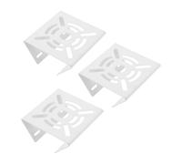 Lurrose 3pcs Steel Loop Brackets Pole Mount Adapter for Security Cctv Ptz Dome Bracket Metal Vertical Pole Clamp for Outdoor