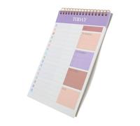 Lurrose 3pcs to Do List Planner Notepad for Work and Home, 52-sheets Each A5 Daily Notebook with Spiral Binding, Paper and Metal Material for Productivity Advancement and Goalsetting