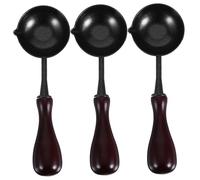 Lurrose 3pcs Wax Seal Spoon with Wooden Handles Non Stick Metal Melting Spoons for Crafting Envelopes Scrapbooks Invitations Handheld Sealing Stamp Tools for Wax Melting and Vintage Letter