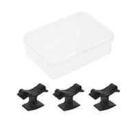Lurrose 3pcs Whistle Finger Clamp, Portable Plastic Whistle Holder with Storage Case, Hands-Free Secure Clip for Referee Trainer Soccer Basketball Training