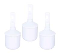 Lurrose 3pcs White Rubber Hook Style Rolling Ball Cane Tips for Blind Walking Stick, Enhanced Navigation Support and Stability, Replacement Mobility Aid Accessories Suitable for Indoor