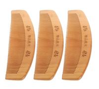 Lurrose 3pcs Wooden Hair Combs Set with Smooth Wide Tooth Design, Lightweight and Portable No Static Combs for Hair and Scalp Care at Home or Dorm