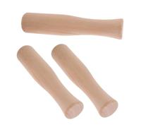 Lurrose 3pcs Wooden Pestle Set for Kitchen Grinding and Muddling Garlic Nut and Meat Tenderizer Tool Natural Odorless Wood Multifunctional Food Crusher for Flavor Enhancement