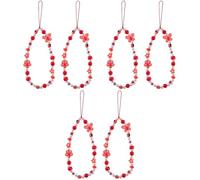 Lurrose 3sets Beaded Luck Phone Chains Colorful Lost Wrist Straps for Mobile Phones Women Easy Installation Decorative Beaded Lanyards with Bright Colors 2pcs*3