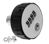 Lurrose 4-Digit Combination Cam Lock Double Open Code Lock with Key 1.9Inch Hardened Steel Shackle for Filing Cabinet and Cupboard Door