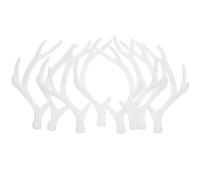 Lurrose 4 Pair DIY Headpiece Antler Plastic Deer Antlers Headband White Well-made Multiple Uses Christmas Decoration