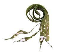 Lurrose 4 Pairs Shoelaces Polyester Flat Design Flower Printed 80cm Length Lovely Colourful Shoe Ties for Casual Wear