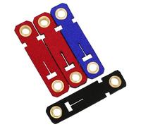 Lurrose 4 Sets Birds Foot Rings Opening Feet Ring Easy to Identify Easy to Remove Premium Suede Cloth Material Assorted Color for Marking Suspected Cockerels and Separating Hatches