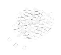 Lurrose 400pcs Self-Adhesive Square Mirror Mosaic Craft Tiles Fire-Resistant Glass DIY Art Pieces for Home Jewelry Decorations Water-Resistant Tiles for Easy Installation and Creative