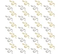 Lurrose 40pcs 3d Retro Vintage Snake Nail Charms Set for Acrylic Nails with Realistic Snake Design for Manicure