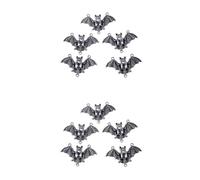 Lurrose 40pcs Antique Silver Alloy Bat Charms for DIY Jewelry Making Mini Halloween Pendants for Bracelets and Necklaces Steampunk Style Baubles Handmade Craft Accessories