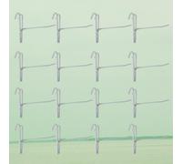 Lurrose 40pcs Grid Wall Hooks: Store Garage Wall Mount Organizers - 4‘’ Storage Grid Display Hangers for Retail, Craft Show, Home Setup, Display White