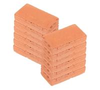 Lurrose 40PCS Miniature Bricks for Landscaping Terrariums and Turtle Tanks Realistic Small Bricks for DIY Micro Gardens Versatile Craft Accessories in Earth Red