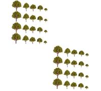 Lurrose 40pcs Model Scenery Landscape Trees Fake Greenery Clump Foliage Model Railway Trees