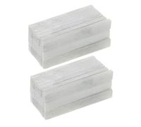 Lurrose 42pcs Natural White Flat Soapstone Writing Marker Pen Refills for Industrial Marking and Welding Nonroll Design for Precise Carving Steel and Stone Low Dust French Chalk Sticks for