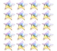 Lurrose 45pcs 10mm Glass Star Shaped Charms with Sharp Base, Shiny Five-pointed Accessories for DIY Jewelry Making, Necklace and Bracelet Decoration in Arts Crafts