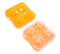 Lurrose 4count Plastic Egg Cartons Empty Egg Trays Reusable Holders for Refrigerator Farm Markets Kitchen Storage
