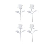 Lurrose 4pcs 35mm Miniature 3d Rose Craft Ornaments Handmade DIY Crystal Epoxy Resin Rose Models for Home Decoration and Floral Arrangement