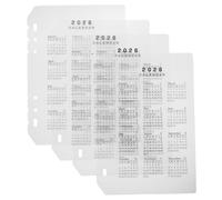 Lurrose 4pcs A5 Frosted Plastic Binder Dividers 2026 Calendar Inserts with Date Tabs Monthly Planner Refills for 6-hole Loose Leaf Notebook Organizer