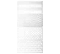 Lurrose 4pcs Acrylic Quilting Templates for Easy Pattern Reproduction, Portable Embroidery Craft Stencils with Geometric Shapes Including Straight Line, Circle, and Swirl, on The Go