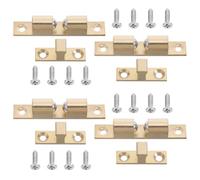 Lurrose 4pcs Adjustable Double Ball Roller Catch Latches for Cabinets Polished Brass Spring-Loaded Door Ball Catch Hardware with Screws Smooth Silent Operation for Closet Kitchen Rv Doors