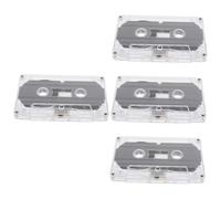 Lurrose 4pcs Blank Audio Cassette Tapes DIY Vintage Craft Supply Recordable Design Sturdy Decor for Wall Hanging for Personal Messages and Home Decoration