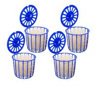 Lurrose 4pcs Blue Plastic and Jute Bird Nesting Boxes for Parakeets and Parrots with Easy Installation and Interactive Play, for Pet Breeding and Hanging Nest Use