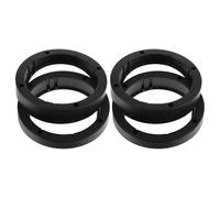 Lurrose 4pcs Car Door Speaker Adapter Spacers, 6.5 Inch Plastic Speaker Mounting Rings with 15mm Thick Slanted Design, Waterproof and Reduced Vibrations for Tweeter Audio Upgrade