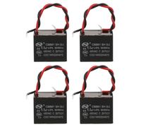 Lurrose 4pcs Ceiling Fan Capacitor CBB61: Motor Run Capacitor for Fan Light - AC Motor Replacement Part Compatible with Electrical Power Relay Connecting (450V5UF)