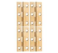 Lurrose 4pcs Copper Cabinet Hardware: Copper Door Hinges - Small Flat Hinges for Cabinets - Decorative Hardware for Closet Furniture
