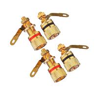 Lurrose 4PCS Copper Speaker Jack Binding Post Banana Jack Connector for Amplifier and Home Theater Systems Premium Quality Loudspeaker Accessory for Optimal Signal Transfer Random Color