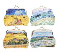 Lurrose 4pcs Decorative Cosmetic Coin Purse Set for Women and - Portable Small Wallets with Multiple Compartments for Travel and Daily Use