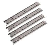 Lurrose 4pcs Drawer Slides: Heavy Duty 14 Inch Drawer Slides - Side Mount 3 Fold Rails for Dresser Cabinet Office Desk - Precision Sliding System